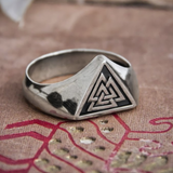 Viking Alloy Triangle Casting Ring
