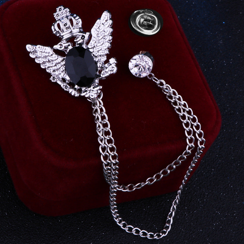 Retro Palace Style Rhinestone Chain Brooch