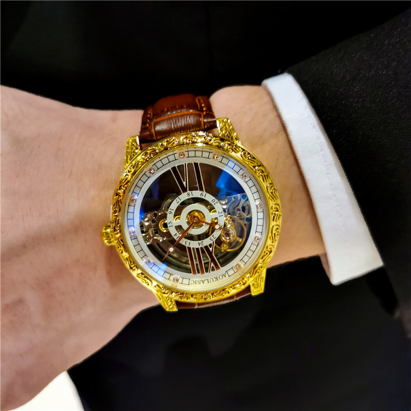 Hollow Roman Number Design Watch