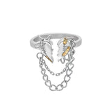 Copper Heartbreak Chain Adjustable Ring