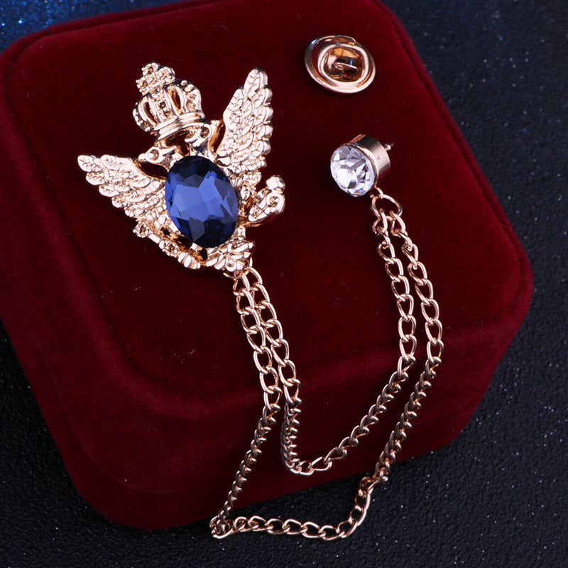 Retro Palace Style Rhinestone Chain Brooch
