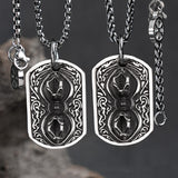 Vintage Six-Character Mantra Amulet Chain Necklace