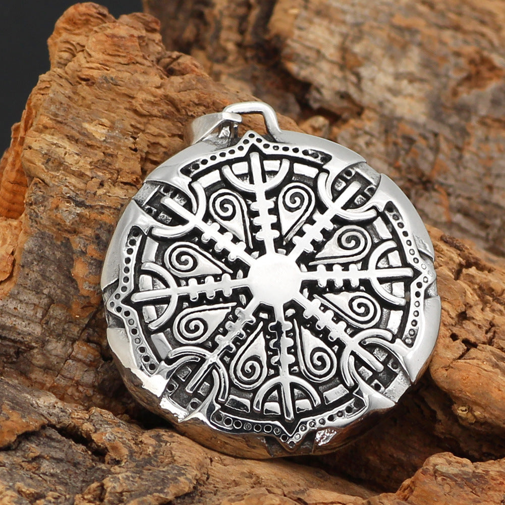 Retro Viking Totem Geometric Pendant Necklace