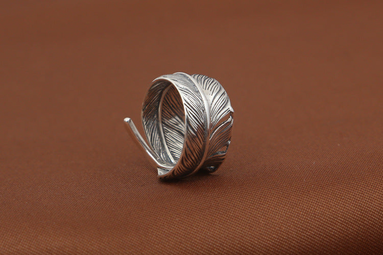 Vintage Flying Eagle Feather Ring