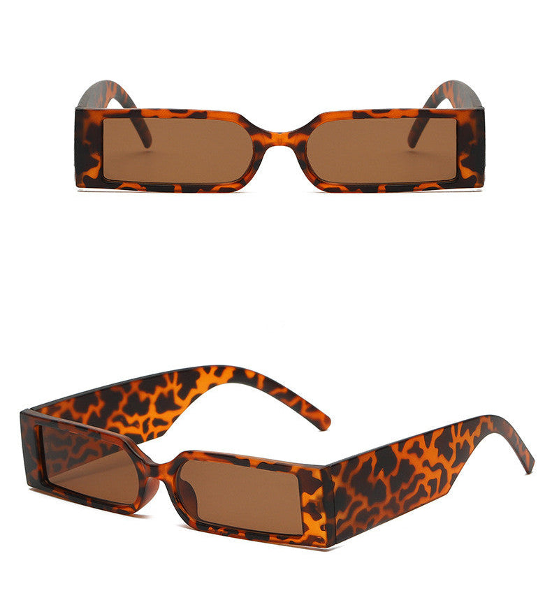 Lunettes de soleil rétro rectangulaires sans couture