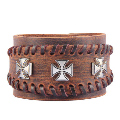 Vintage Leather Men Bracelet