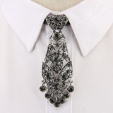 Alloy And Rhinestone Tassel Style Tie
