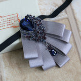 Drop Dangle Rhinestone Decorated Bow Tie