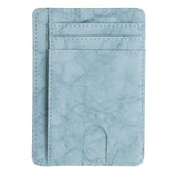 Minimalist Solid Color PU Leather Card Wallet