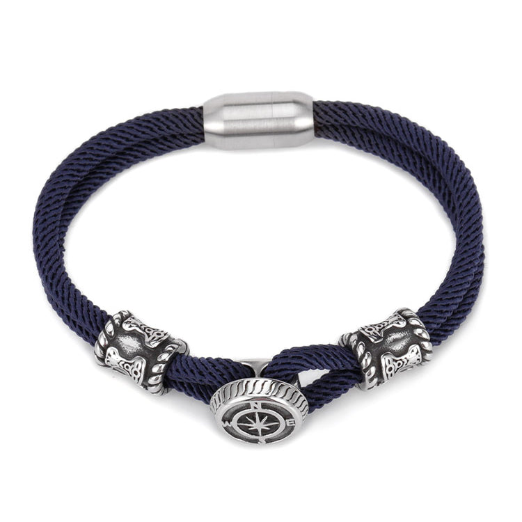 Compass Pattern Double Rope Bracelet
