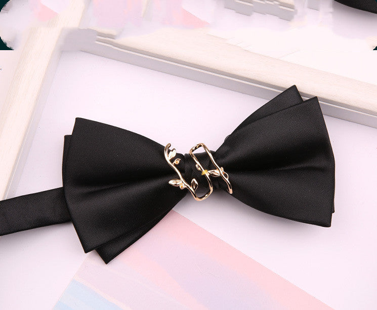 Leaf Vines Metal Applique Bow Tie