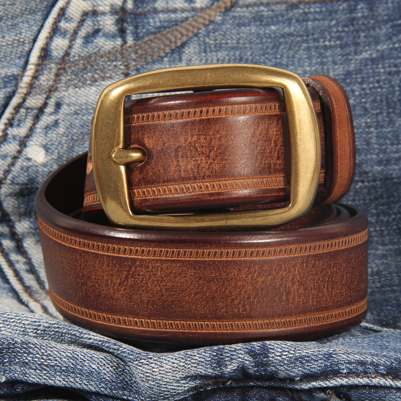 Vintage Wash Out Leather Belt