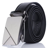 Square Iron Buckle Leather Belt