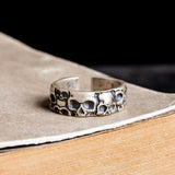 Sterling Silver Skull Adjustable Ring