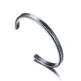 Vintage Natural Finishing Steel Cuff Ring