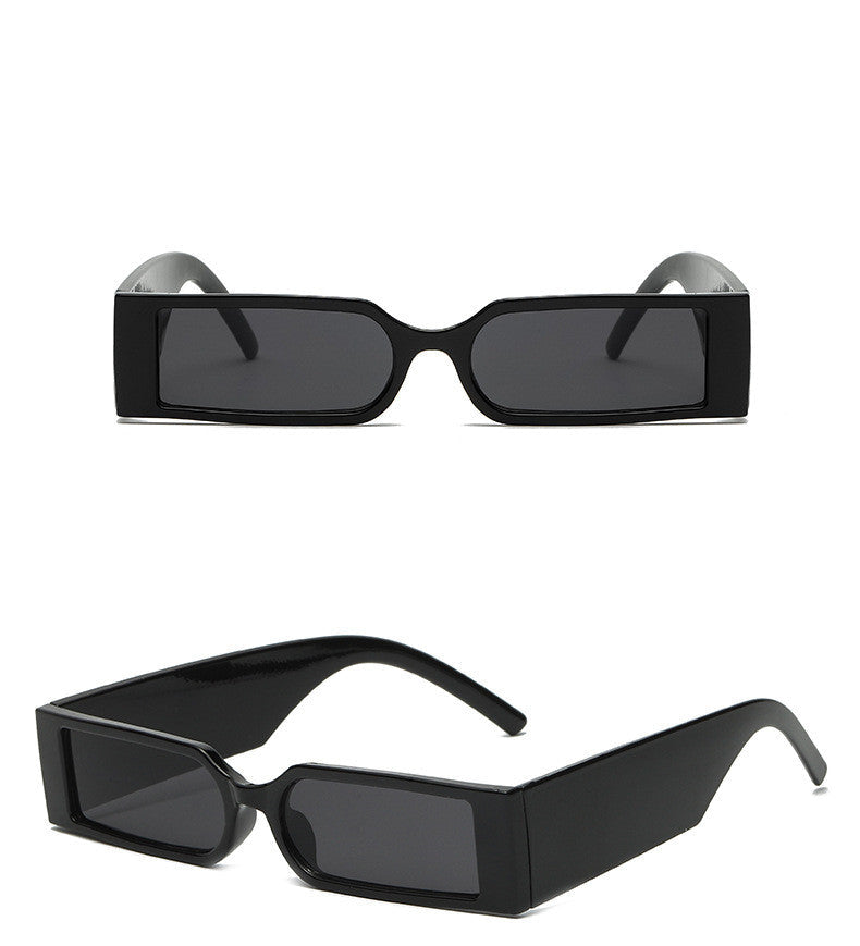 Lunettes de soleil rétro rectangulaires sans couture