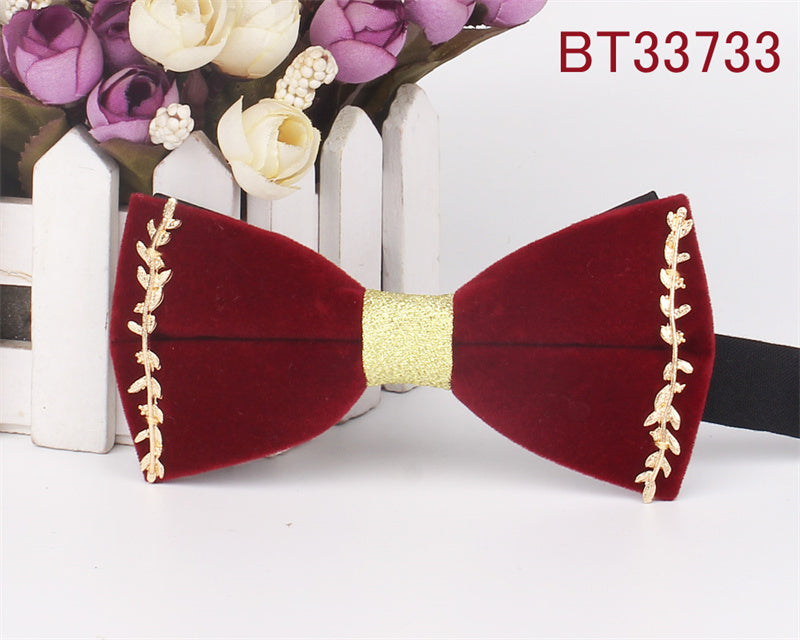 Metal Applique Red Bow Tie