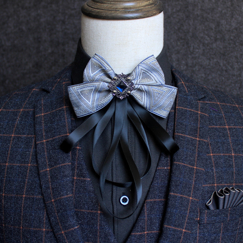 Geometric Patterned Butterfly Tie