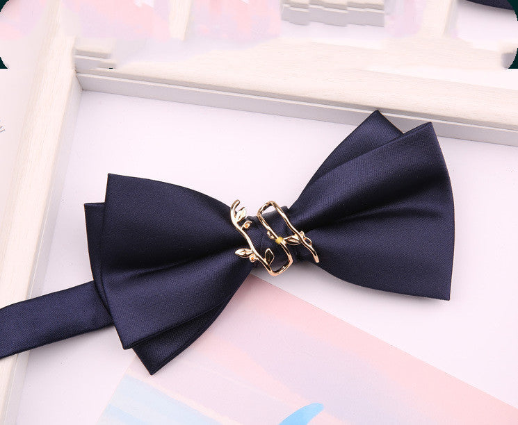 Leaf Vines Metal Applique Bow Tie