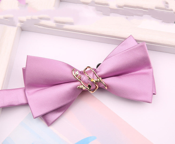 Leaf Vines Metal Applique Bow Tie