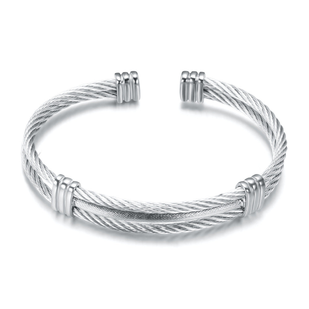 Two Layer Titanium Steel Bracelet