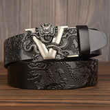 V Dragon Automatic Buckle Leather Belt