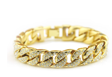 Bracelet en alliage de chaîne de trottoir luxueuse