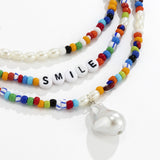 Multi-Layer Colored Beads Necklace