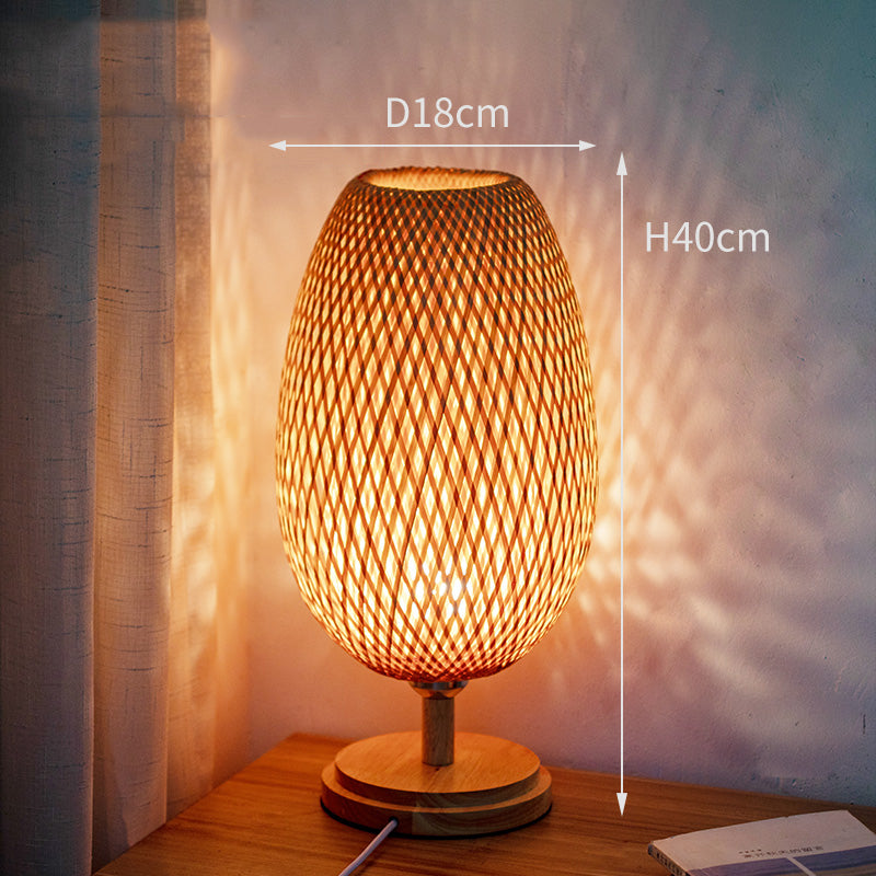 Bamboo Woven Bedroom Lamp
