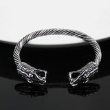Gothic Alloy Dragon Head Cuff Bracelet