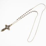 Religious Christianity Cross with Rhinestone Necklace