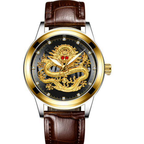 Red Eye Dragon Design Metal Watch