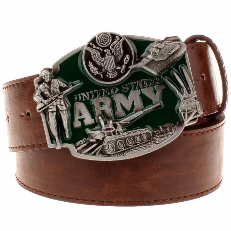 Army Bucklet Leather Belts