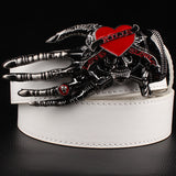 Gothic Hand Skeleton Leather Belt