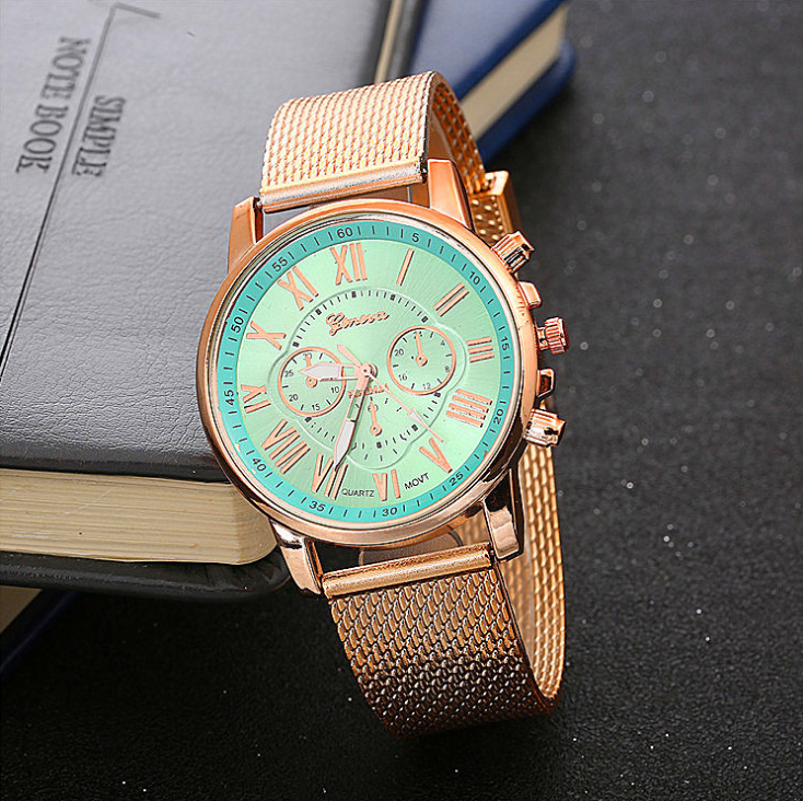 Reloj de correas de PVC con esfera multicolor