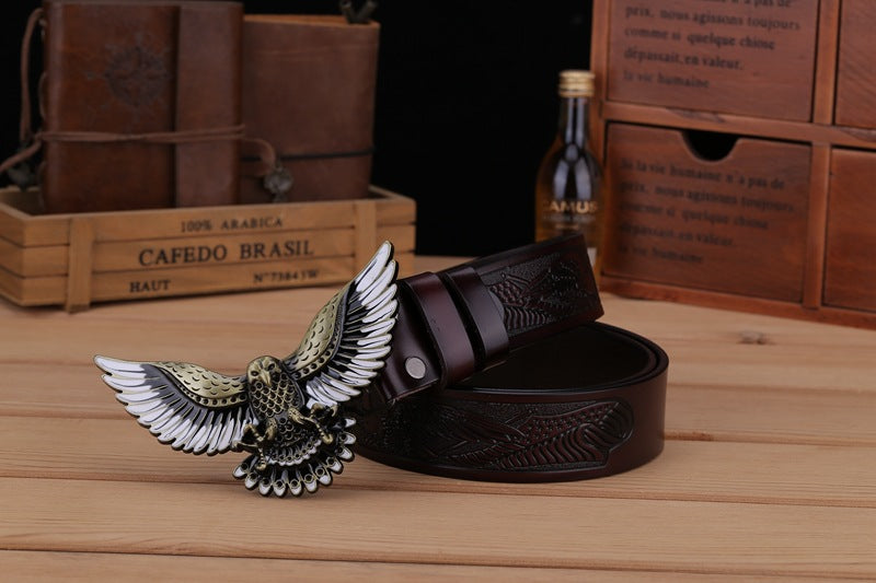 Luxury Eagle Leather Belt