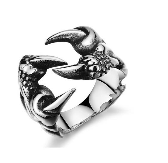 Titanium Steel Eagle Claw Ring