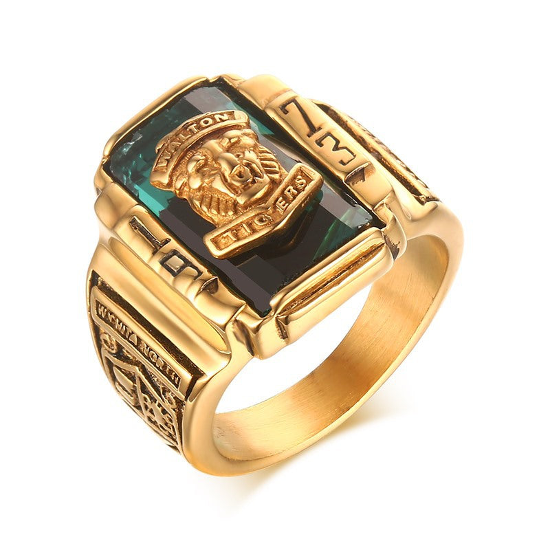 El anillo de acero de titanio Tiger Walton de 1973 