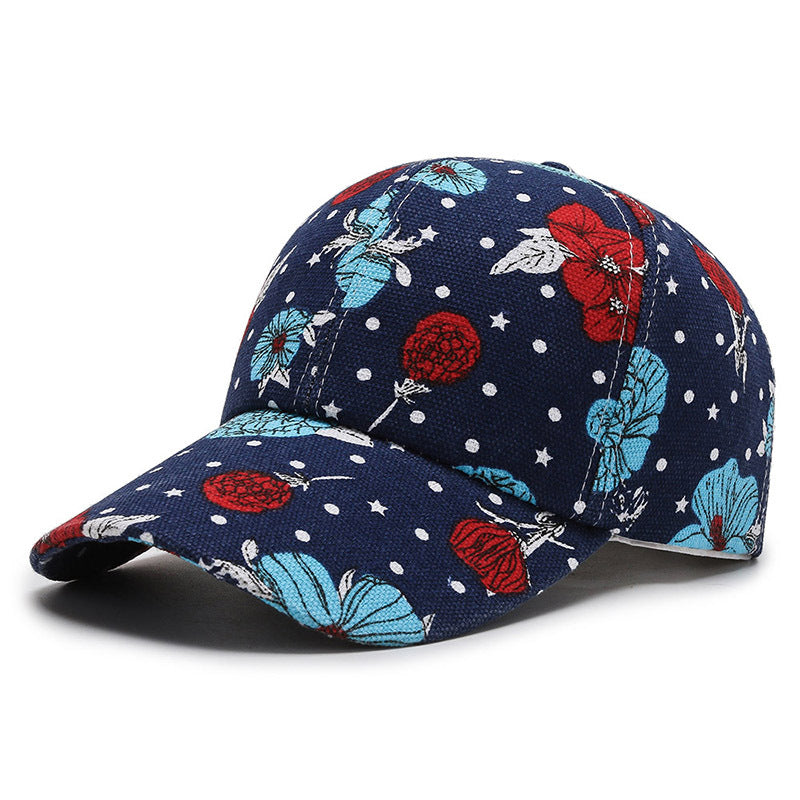 Gorra de Lona Estampada Abstracta