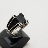 Luxury Metallic Black Alloy Ring