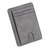 Minimalist Solid Color PU Leather Card Wallet