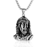 Christian Titanium Steel Cast Pendant Jesus Necklace