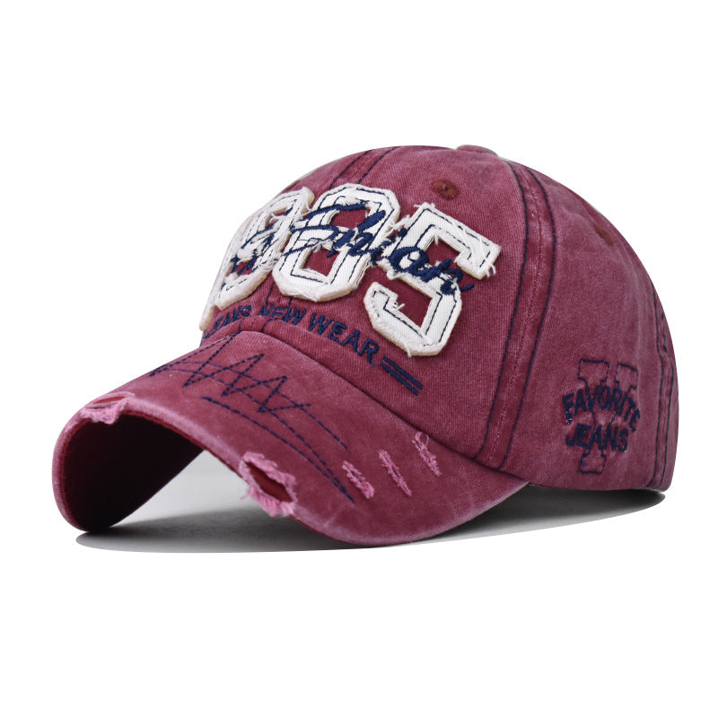 Gorra de algodón con bordado grande de letras