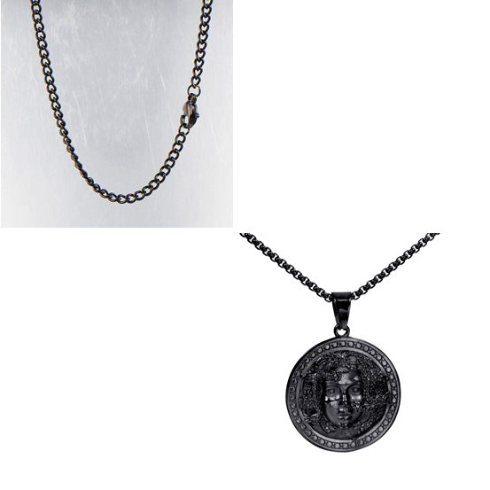 Medusa Titanium Steel Pendant Necklace