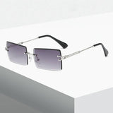 UV-400 Grade Square Rimless Sunglasses