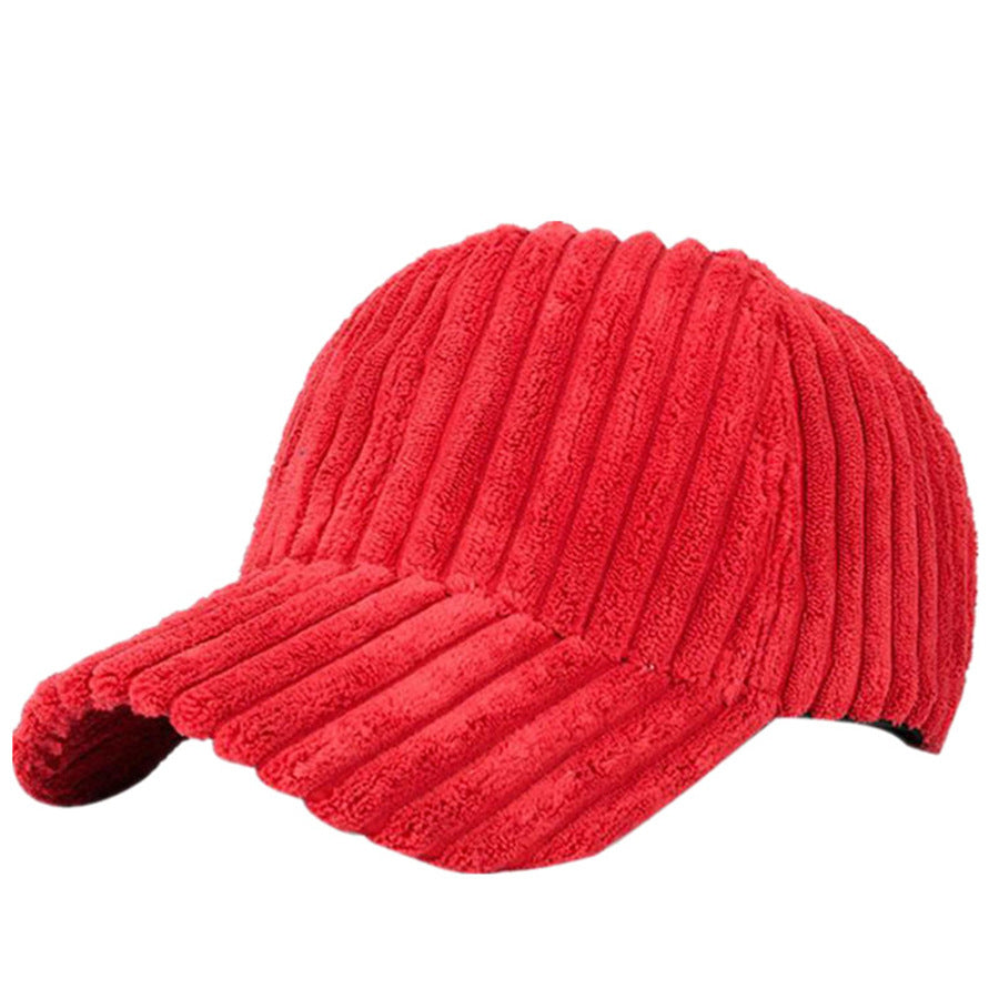 Gorra de terciopelo liso con rayas