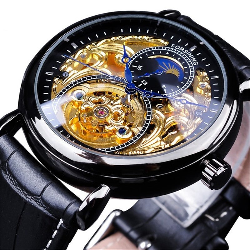 Elegant Gold Color Geometric Waterproof Watch