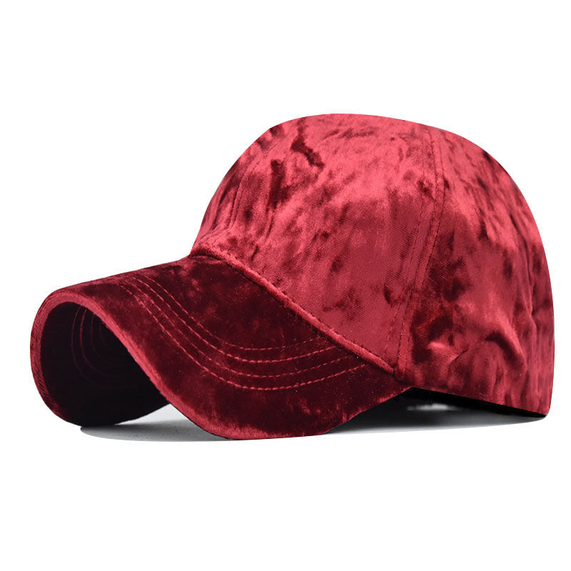 Gorra de béisbol de terciopelo sólido