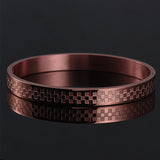 Solid Color Plaid Stainless Steel Bracelet
