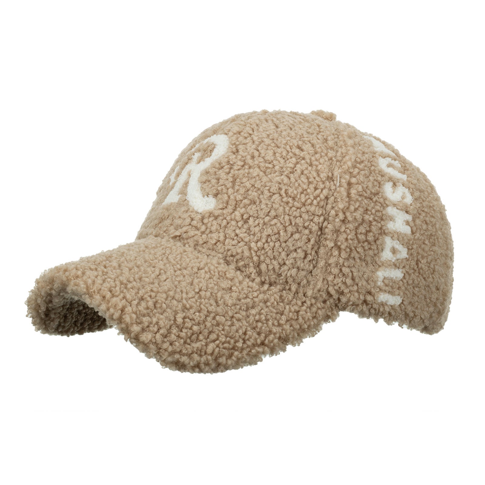Cap With R Letter R Letter Embroidery Lamb Wool Cap – Taraiga